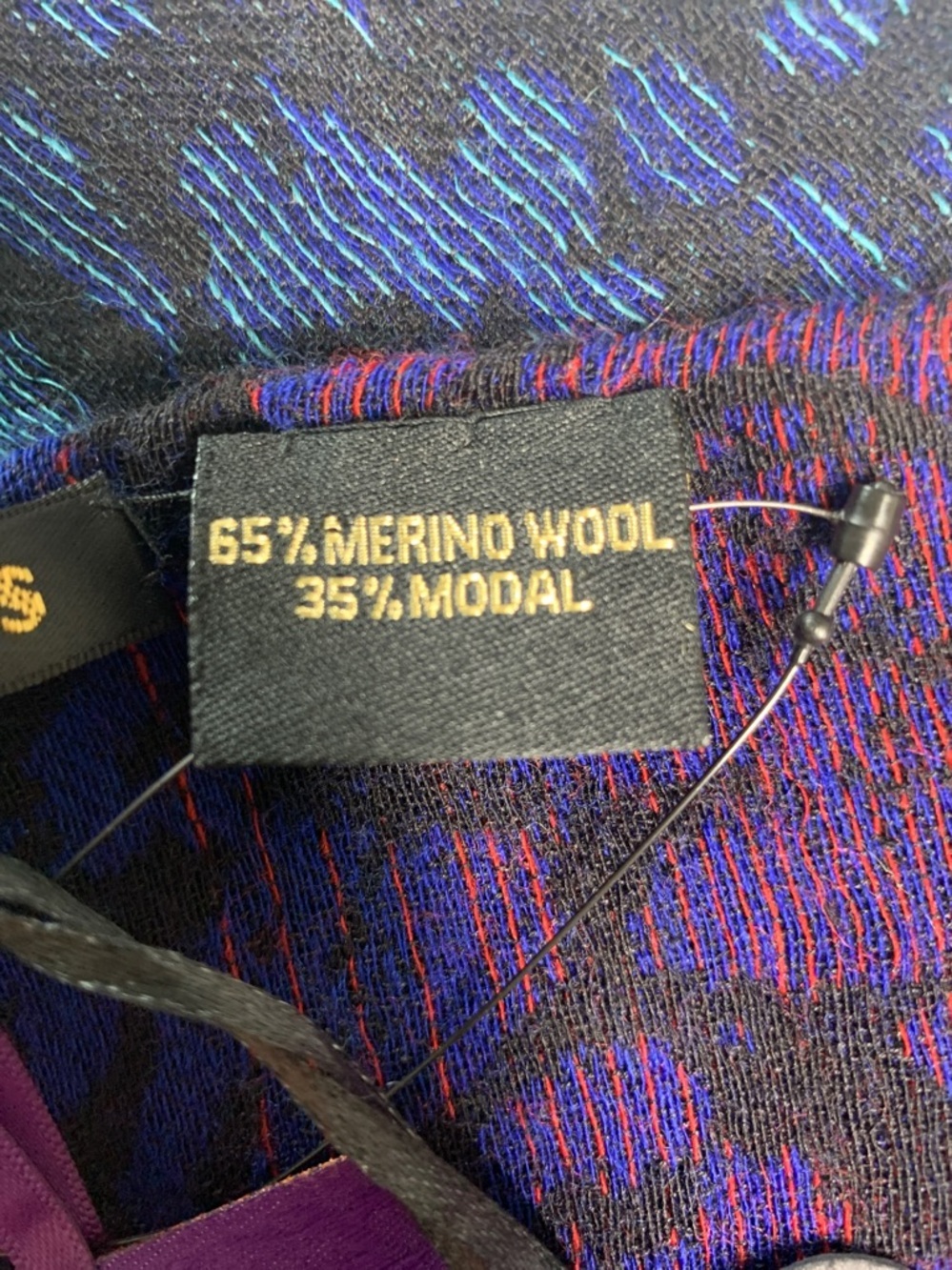 Ahujasons colorful hombre merino wool and modal infinity scarf New With Tags - Picture 8 of 9